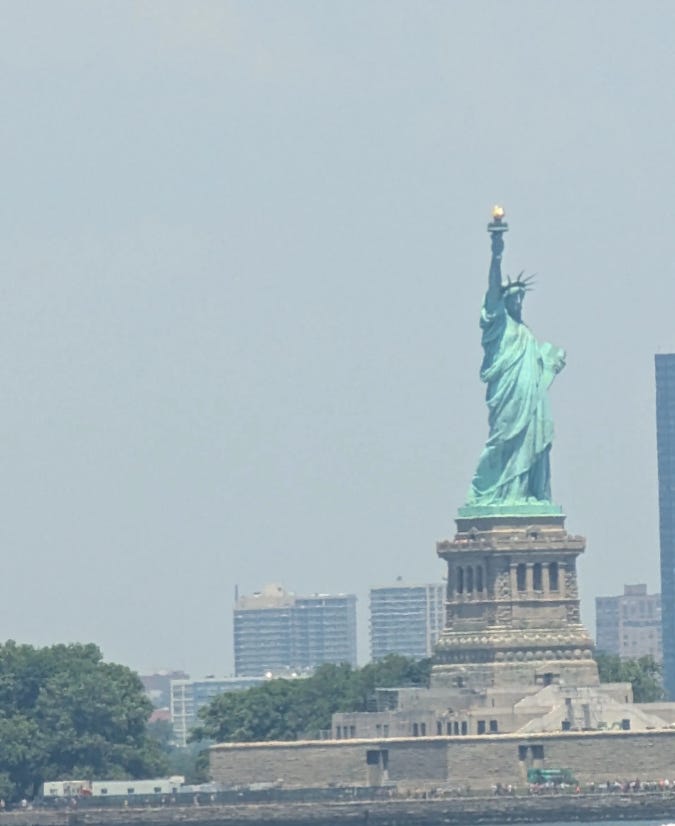 Statue of Liberty on a sunny afternoon